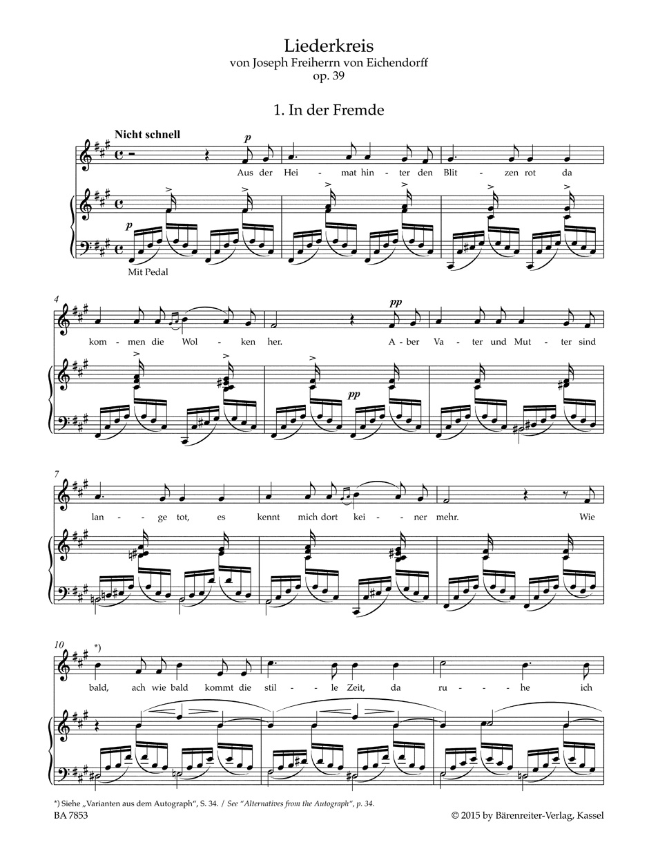 Other Cover Image Liederkreis op. 39