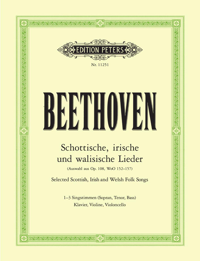 Front Cover Image Schottische, irische und walisische Lieder für 1 - 3 Singstimmen mit Klavier, Violine und Violoncello