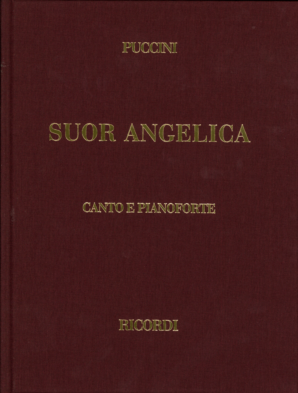 Front Cover Image Suor Angelica