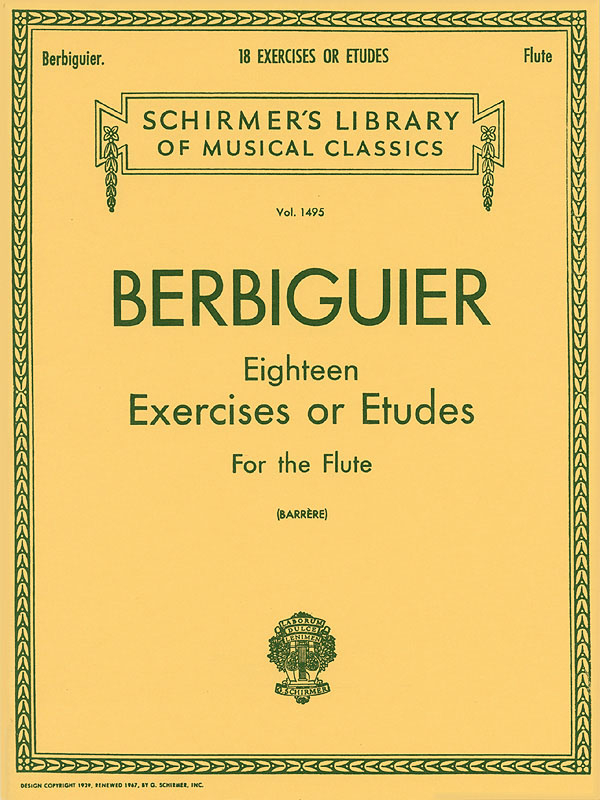 Front Cover Image 18 Exercises or Etudes for the Flute