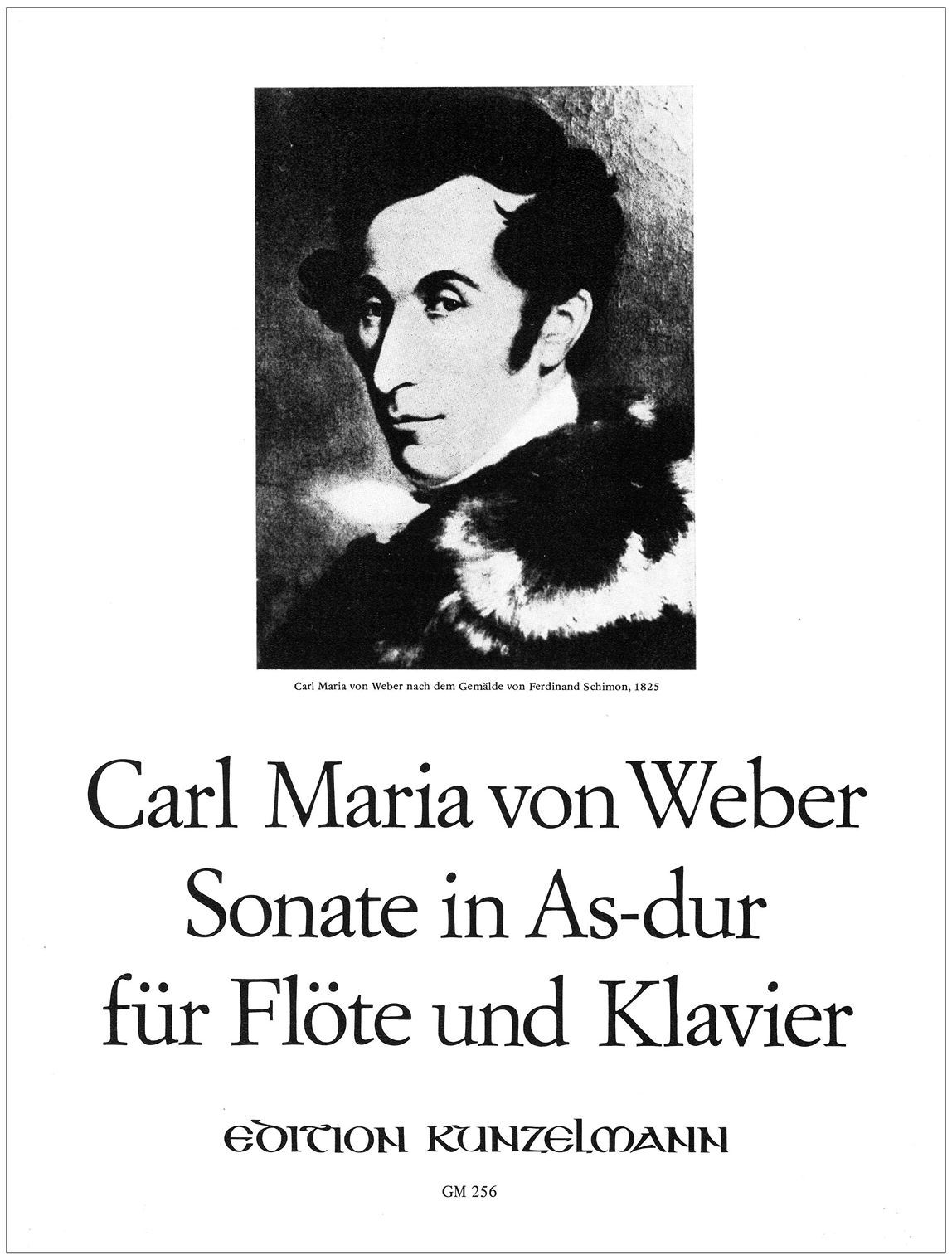 Front Cover Image Sonate für Flöte As-Dur Jähns-Verzeichnis Nr. 199