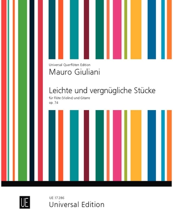 Front Cover Image Leichte und vergnügliche Stücke für Flöte (Violine) und Gitarre op. 74