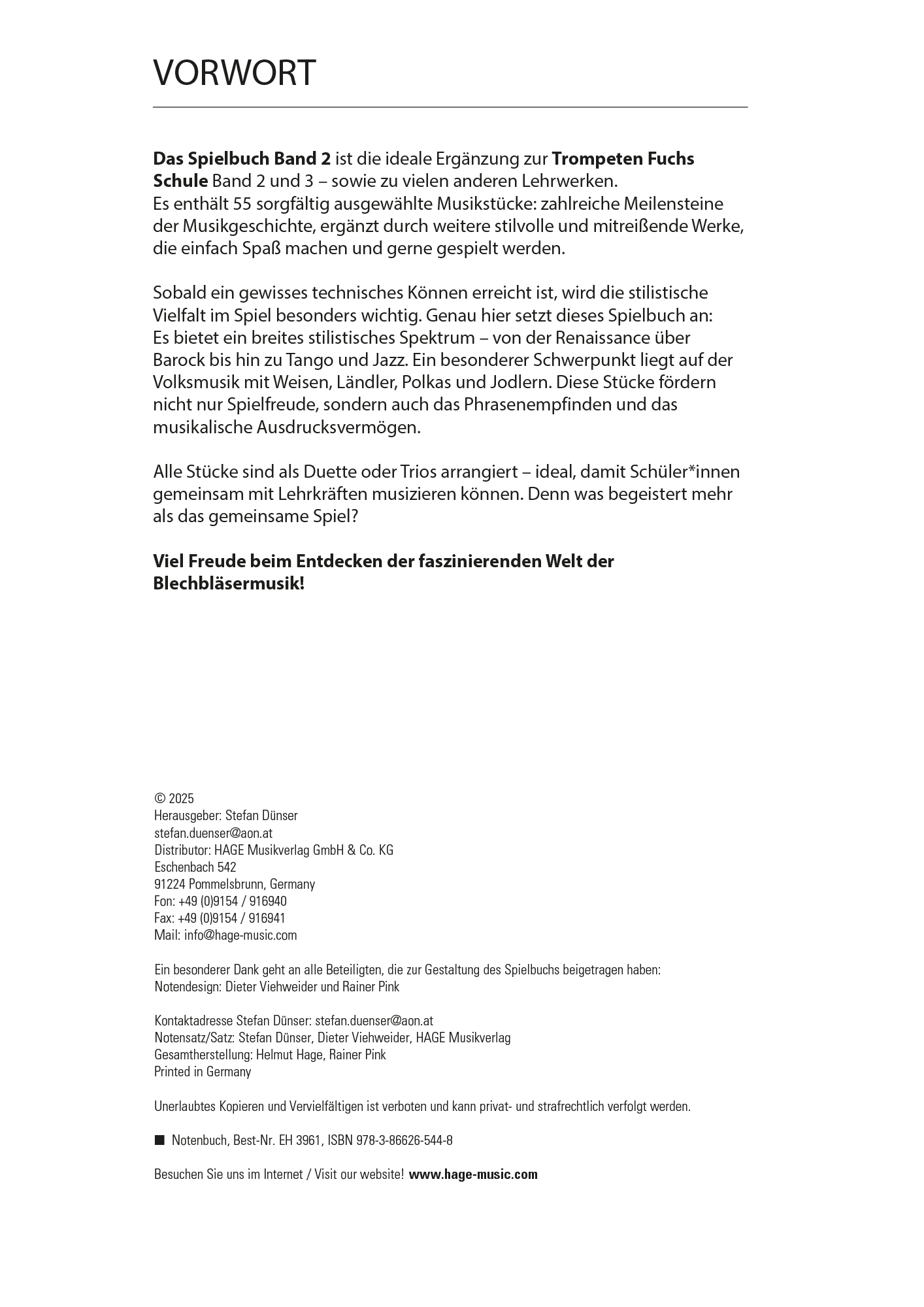 Other Cover Image Trompeten Fuchs Spielbuch 2