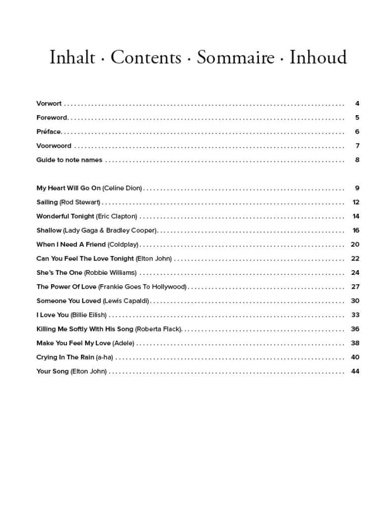 Other Cover Image Love Songs für Harfe