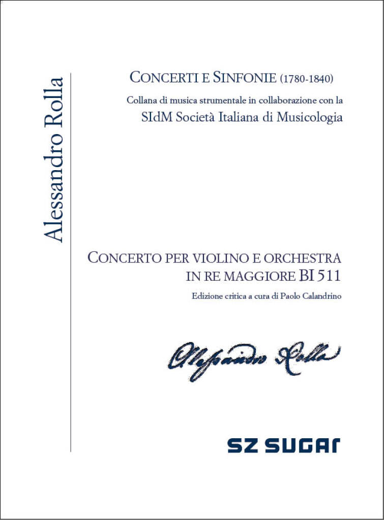 Front Cover Image Concerto per violino e orchestra BI 511