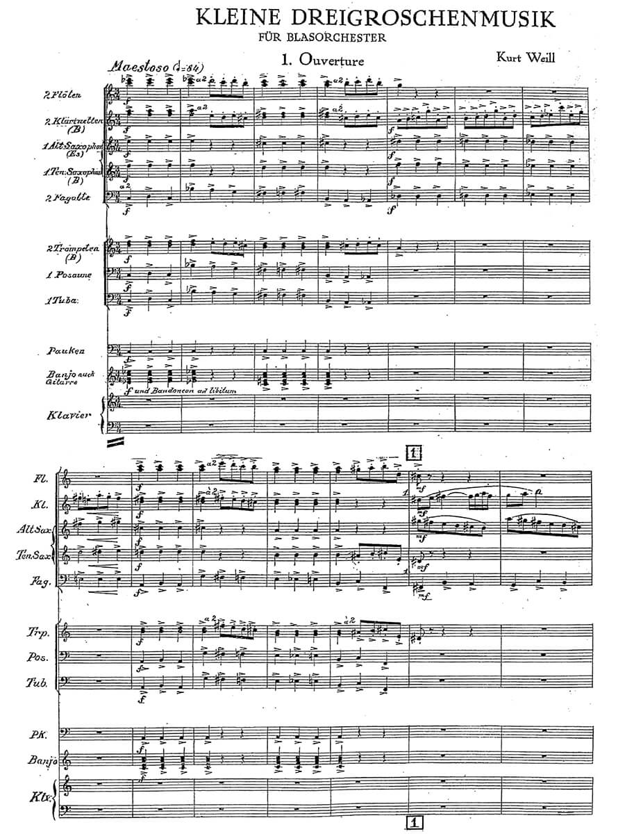 Front Cover Image Kleine Dreigroschenmusik für Blasorchester