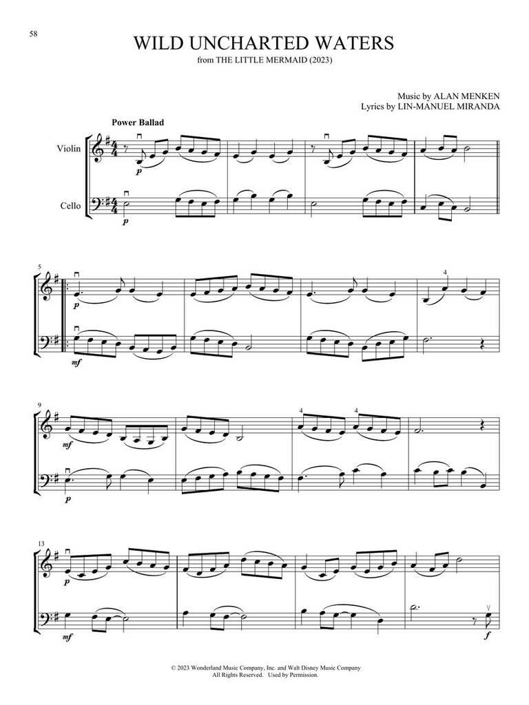 Other Cover Image Disney Songs for Violin and Cello Duet