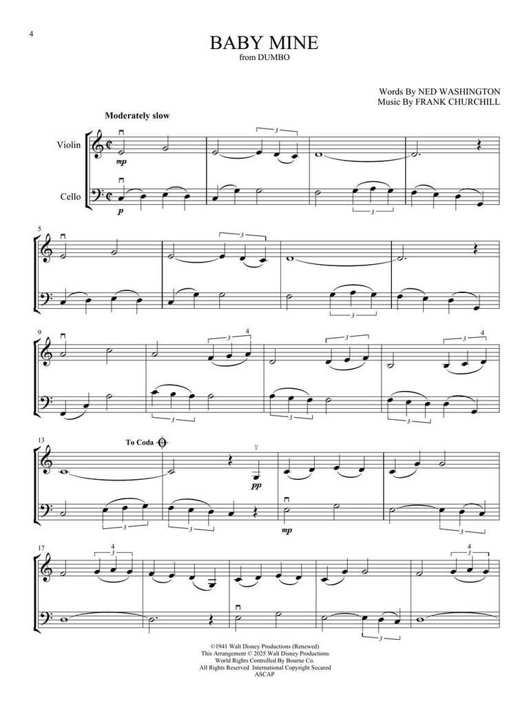 Other Cover Image Disney Songs for Violin and Cello Duet