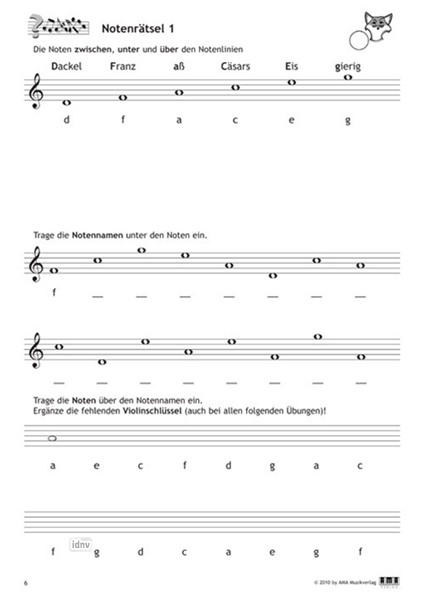 Other Cover Image Notenrätsel für schlaue Notenfüchse Heft 1