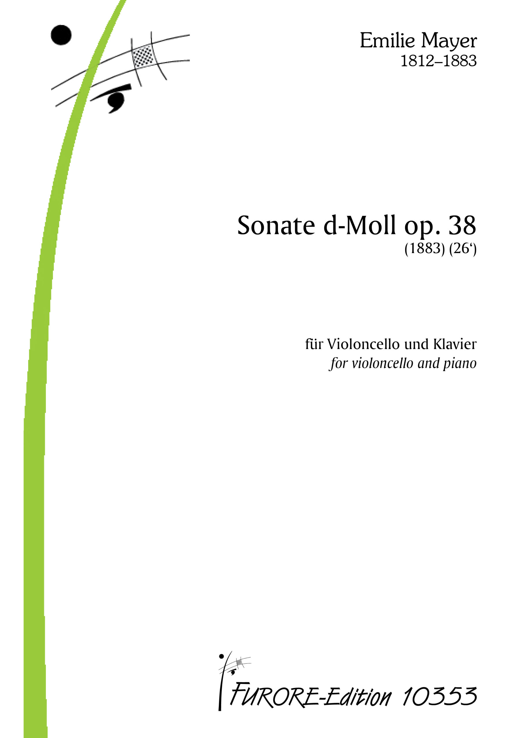Front Cover Image Sonate d-Moll für Violoncello und Klavier op. 38
