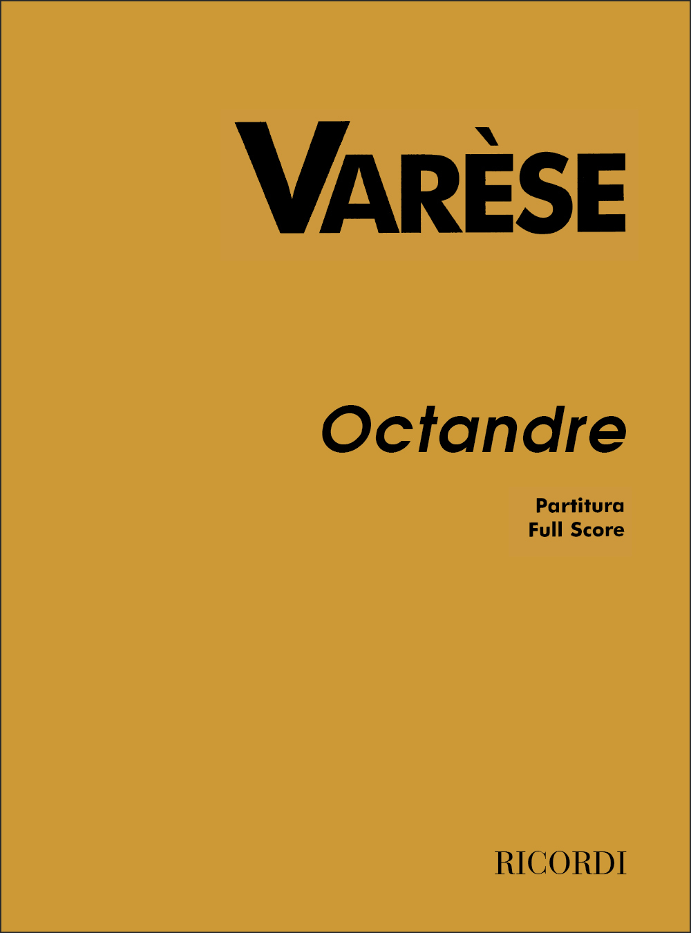 Front Cover Image Octandre
