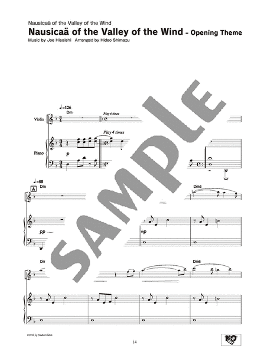 Other Cover Image Studio Ghibli Songs for Intermediate Violin and Piano