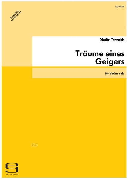 Front Cover Image Träume eines Geigers für Violine solo (2010/rev. 2020)