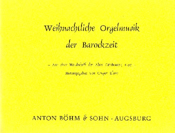 Front Cover Image Weihnachtliche Orgelmusik der Barockzeit
