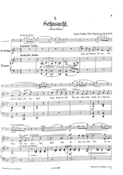 Other Cover Image Sechs Lieder für Gesang, Cello und Klavier