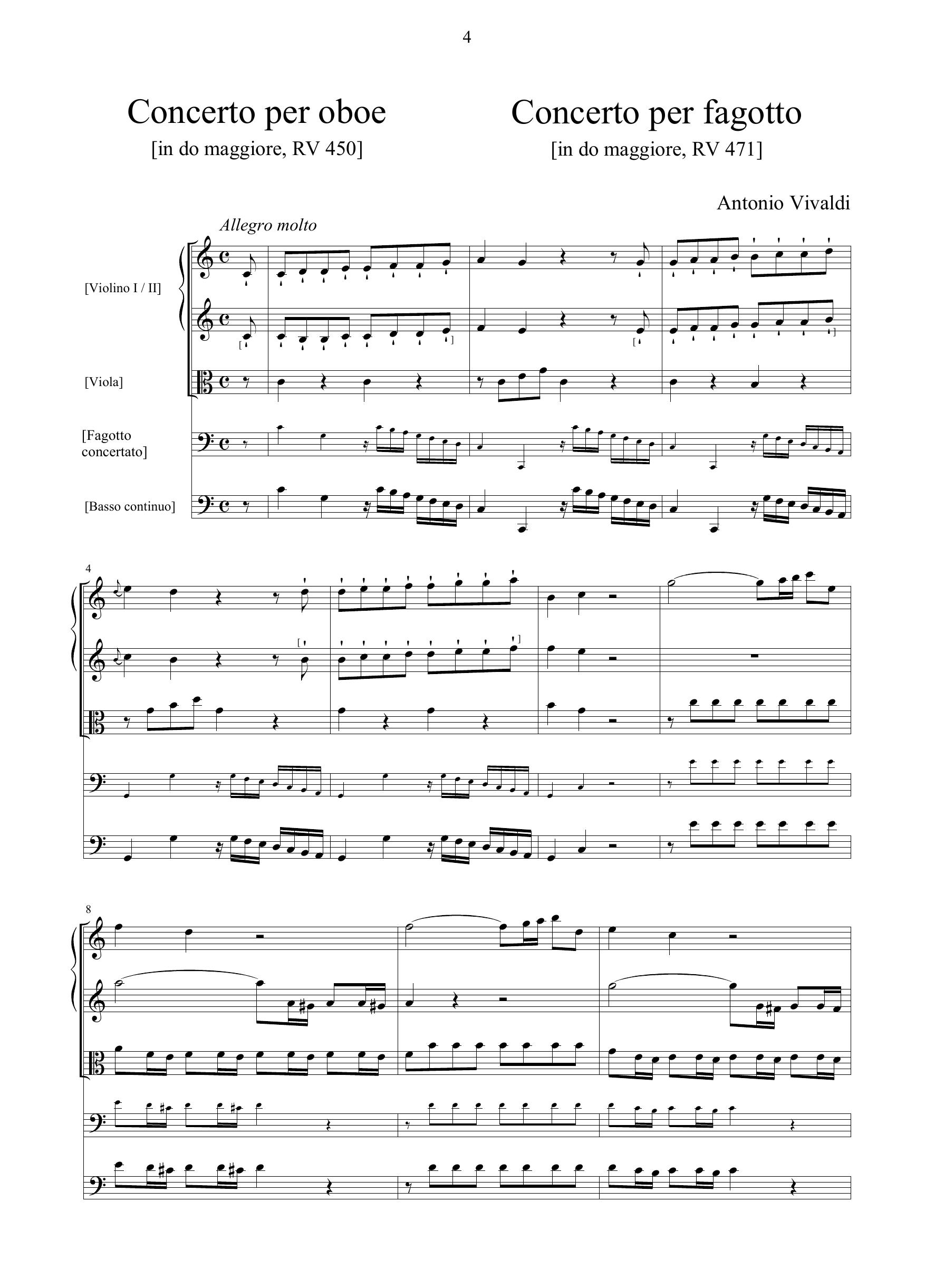 Other Cover Image Concerto per fagotto RV 471 - Concerto per oboe RV 450