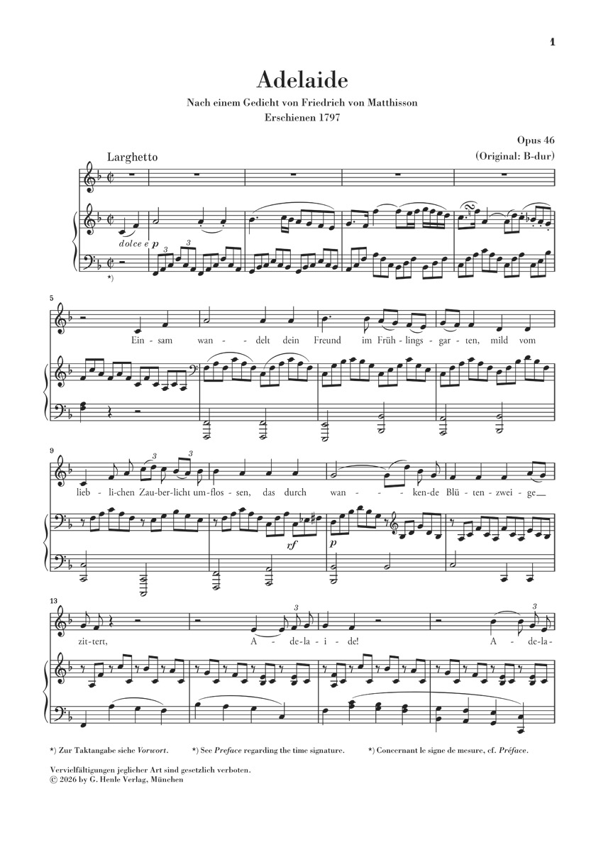Other Cover Image Adelaide für Singstimme und Klavier Opus 46