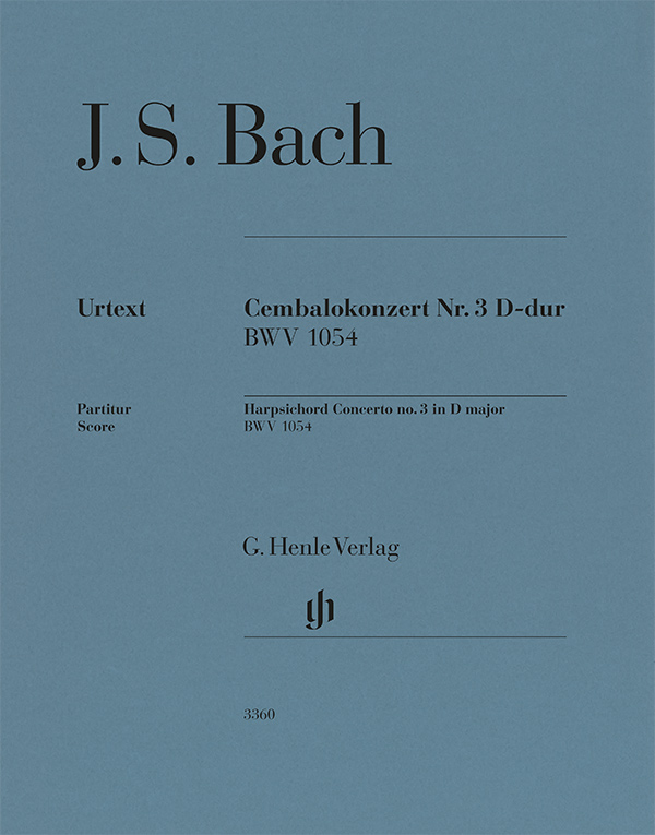 Front Cover Image Cembalokonzert Nr. 3 D-dur BWV 1054
