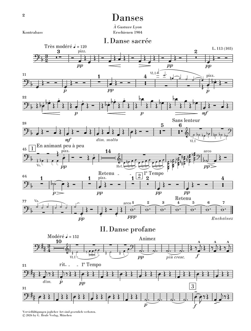 Other Cover Image Danses für Harfe und Streichorchester