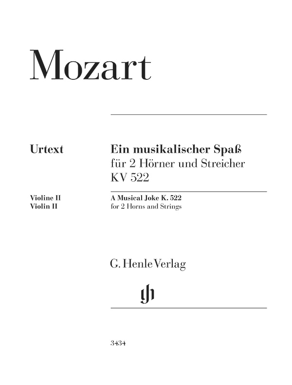 Front Cover Image Ein musikalischer Spaß KV 522 für 2 Hörner in F und Streicher