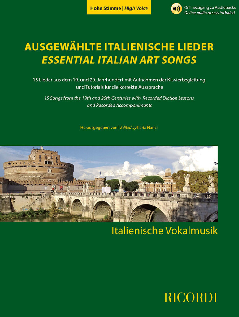 Front Cover Image Ausgewählte italienische Lieder für Hohe Stimme