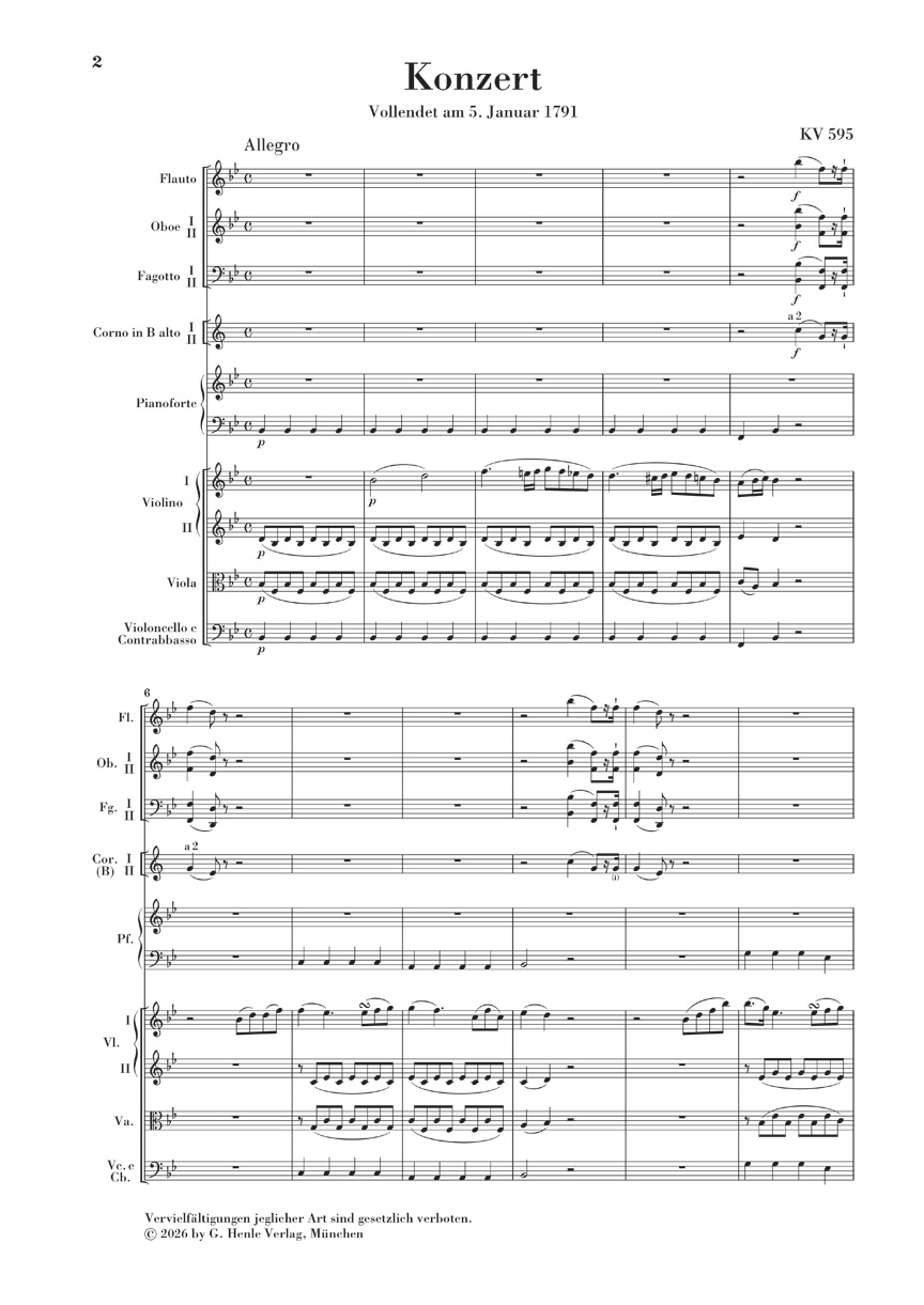 Other Cover Image Klavierkonzert Nr. 27 B-dur KV 595