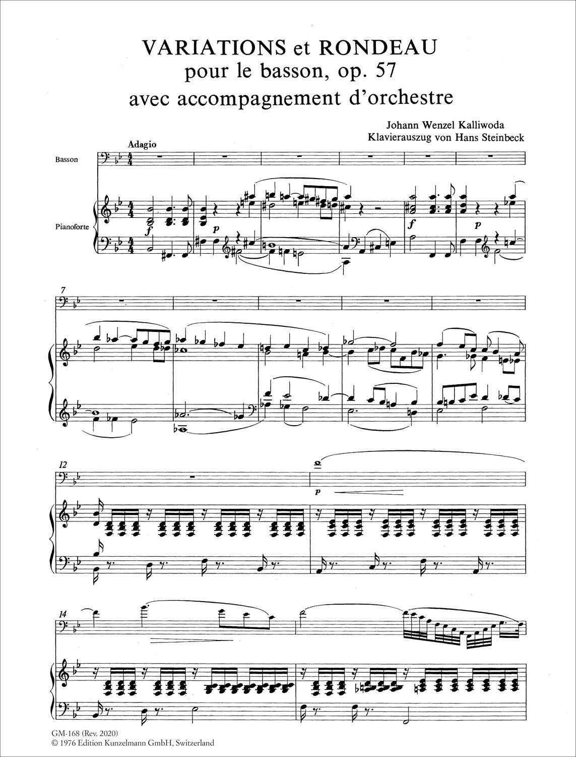 Other Cover Image Variationen und Rondo für Fagott und Orchester  op. 57