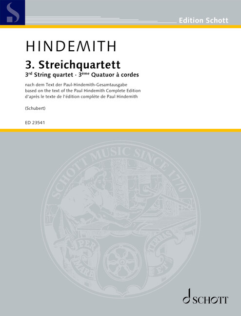 Front Cover Image 3. Streichquartett op. 16