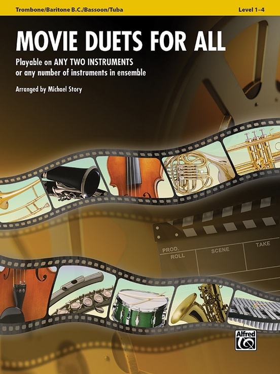 Front Cover Image Movie Duets for All - Trombone