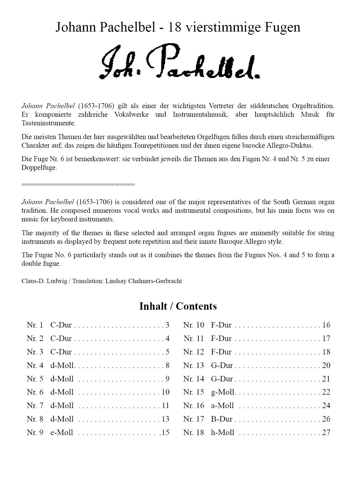 Other Cover Image 18 vierstimmige Fugen für 2 Violinen, Viola und Violoncello