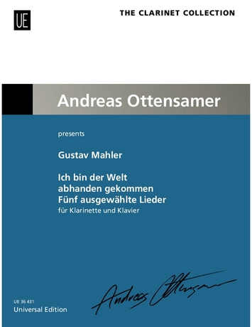 Front Cover Image Ich bin der Welt abhanden gekommen - Fünf ausgewählte Lieder für Klarinette und Klavier