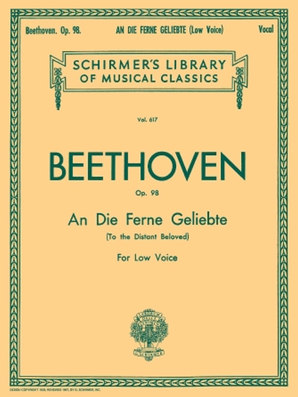 Front Cover Image An die Ferne Geliebte op. 98
