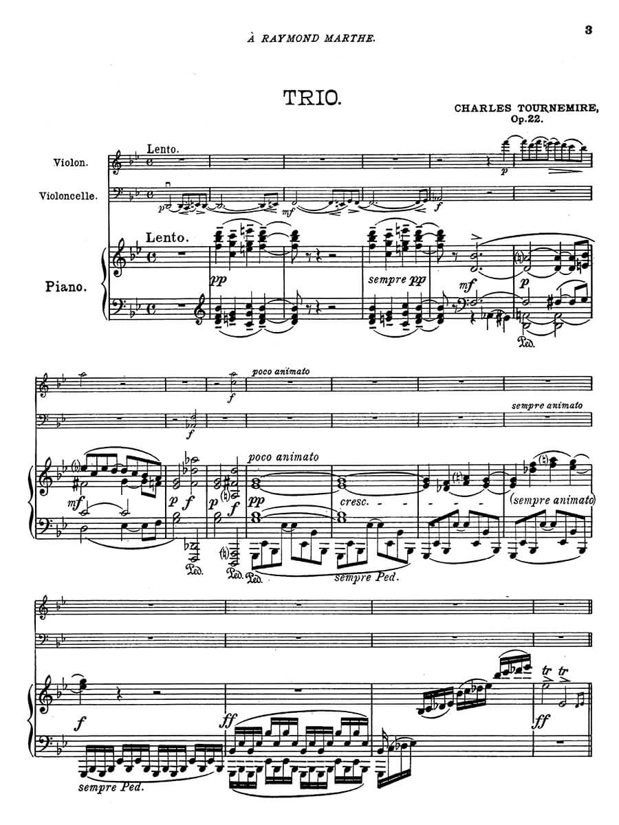 Front Cover Image Trio op. 22 pour violon, violoncelle et piano