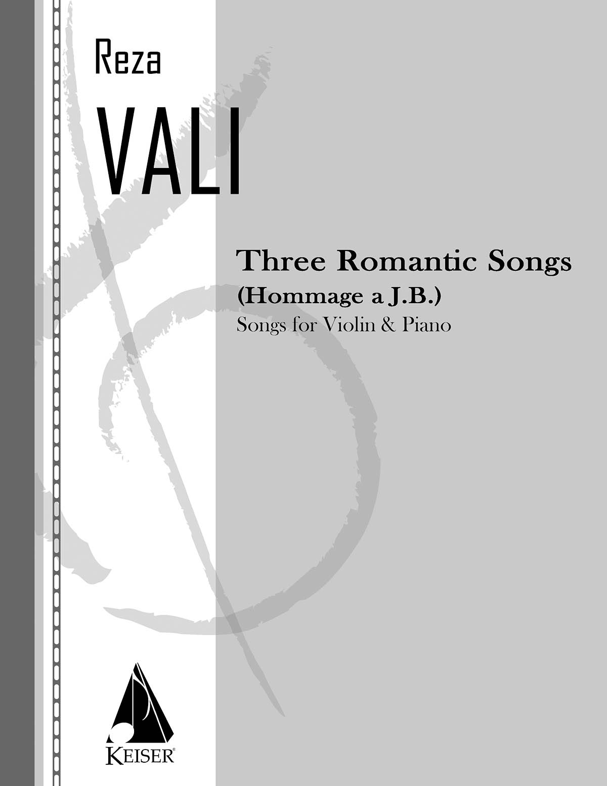 Front Cover Image Three Romantic Songs for Violin and Piano