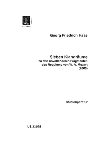 Front Cover Image Sieben Klangräume für Chor und Orchester
