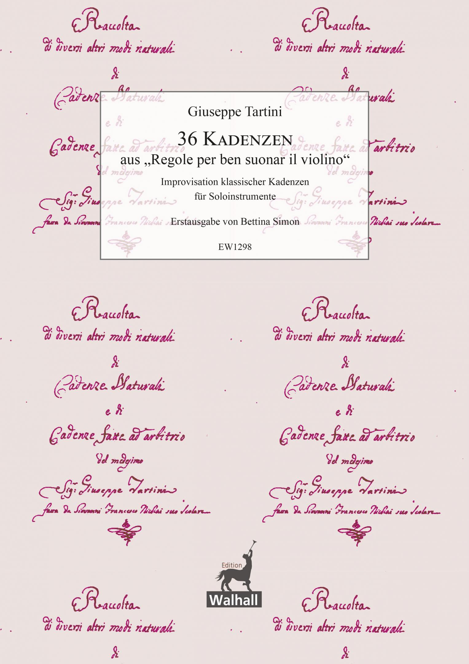 Front Cover Image 6 Kadenzen aus „Regole per ben suonar il violino“