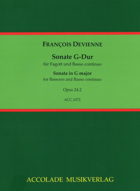 Front Cover Image 6 Sonaten für Fagott und Basso Continuo Nr.2 G-Dur op. 24,2