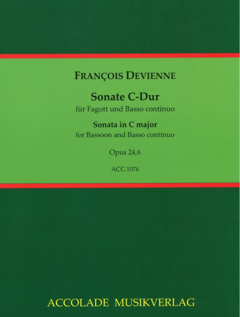 Front Cover Image 6 Sonaten für Fagott und Basso Continuo Nr.6 C-Dur op. 24,6