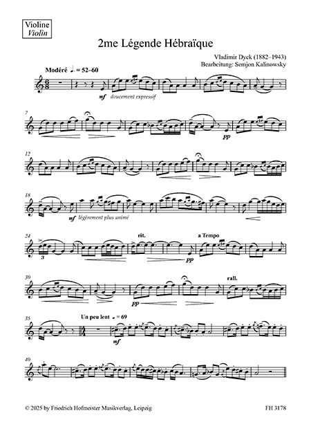 Other Cover Image Violin Music by Jewish Composers