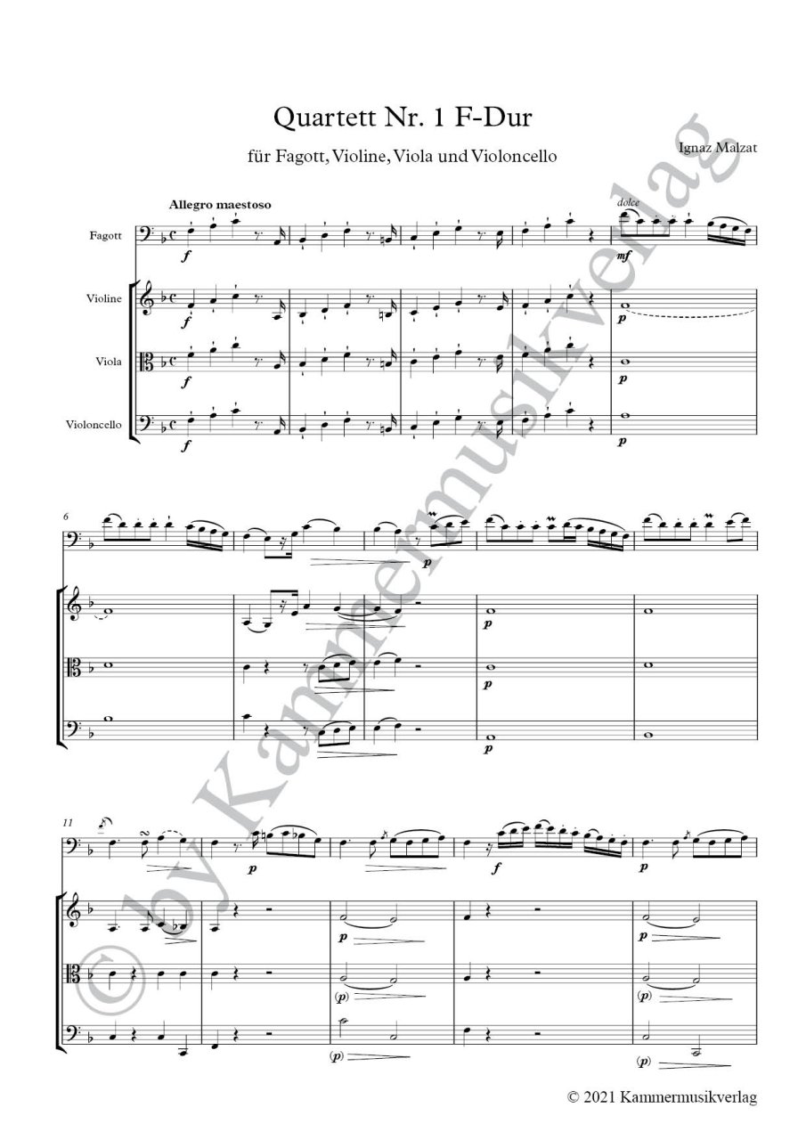 Other Cover Image Quartett Nr. 1 F-Dur