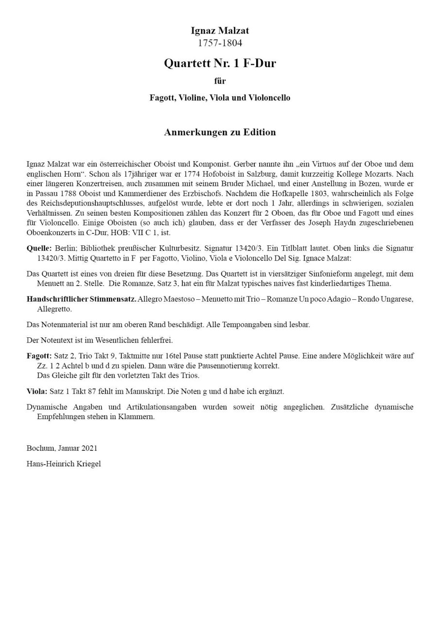 Other Cover Image Quartett Nr. 1 F-Dur