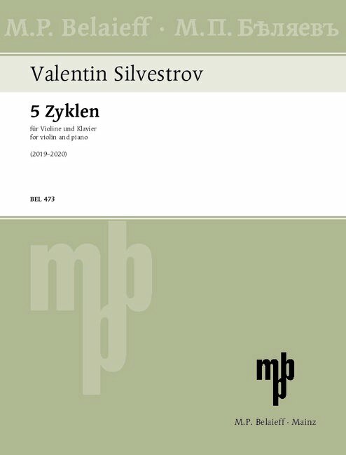 Front Cover Image 5 Zyklen für Violine und Klavier