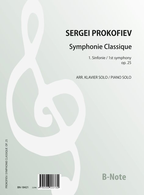 Front Cover Image Sinfonie Nr. 1 „Symphonie classique“ op. 25