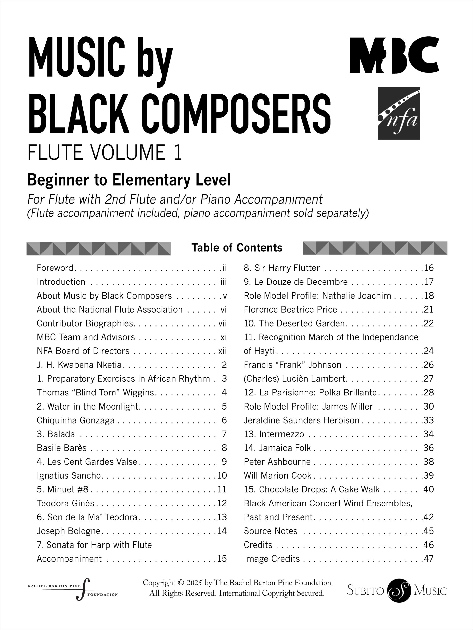 Other Cover Image Music by Black Composers: Flute Volume 1