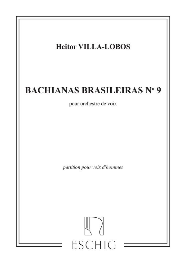 Front Cover Image Bachianas N 9 Choeur Hommes