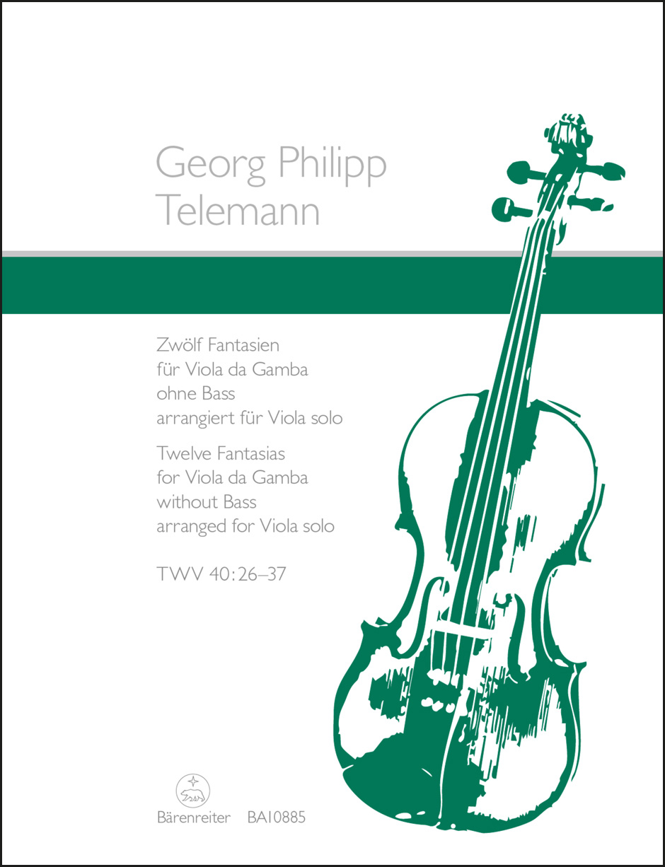 Front Cover Image Zwölf Fantasien für Viola da Gamba ohne Bass TWV 40: 26–37