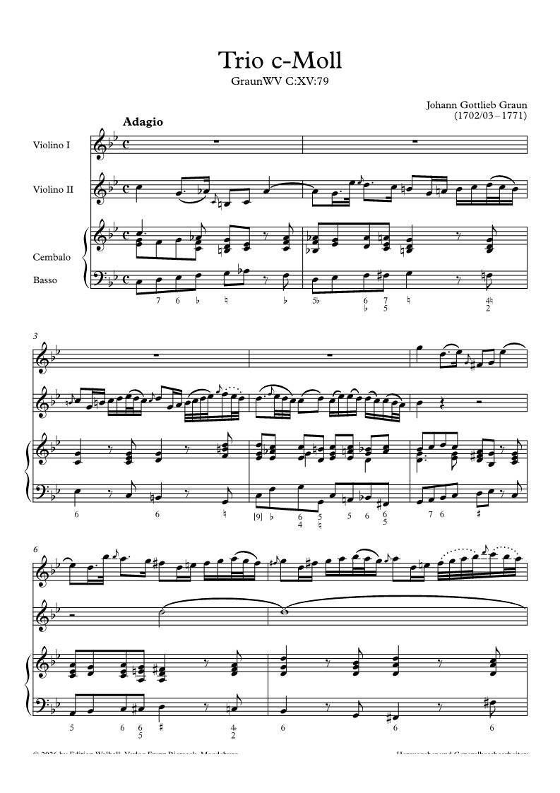 Other Cover Image Trio c-Moll GraunWV C:XV:79