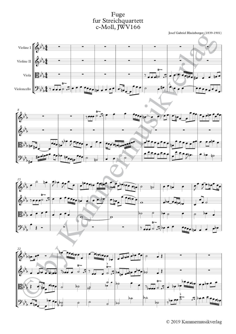 Other Cover Image Fugen und Canons für Streichquartett