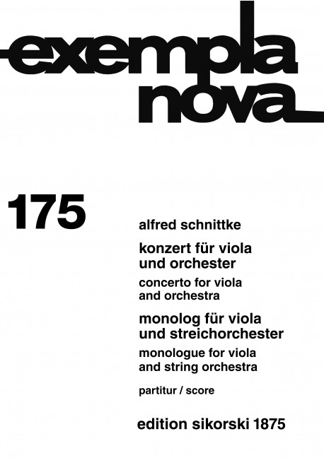 Front Cover Image Konzert / Monolog für Viola und Orchester / für Viola und Streichorchester