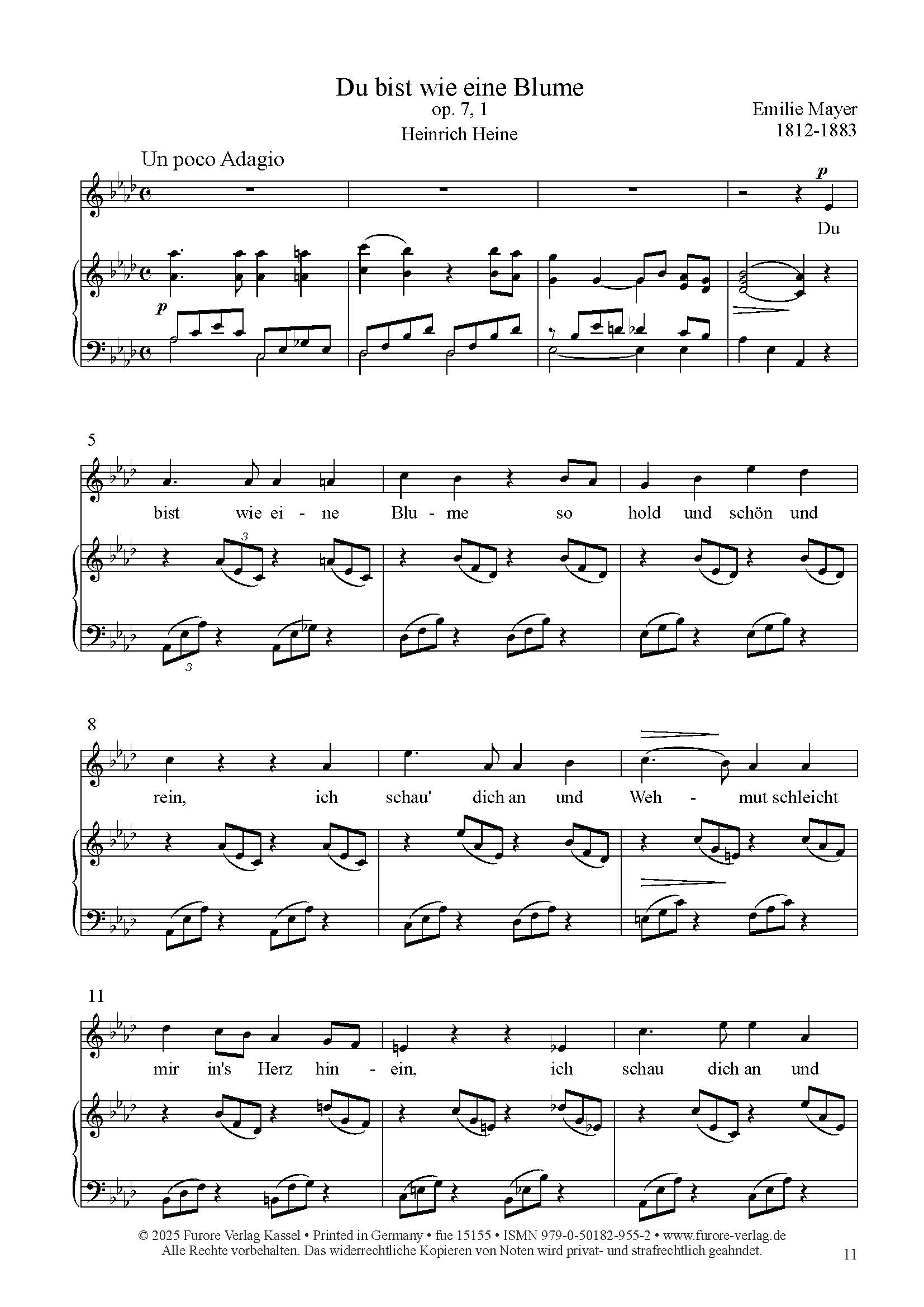 Other Cover Image Du bist wie eine Blume für Singstimme und Klavier